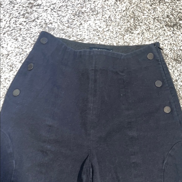 Ted Baker London Black High-Waisted Pants with Button Detail 1 - Picture 2 of 4